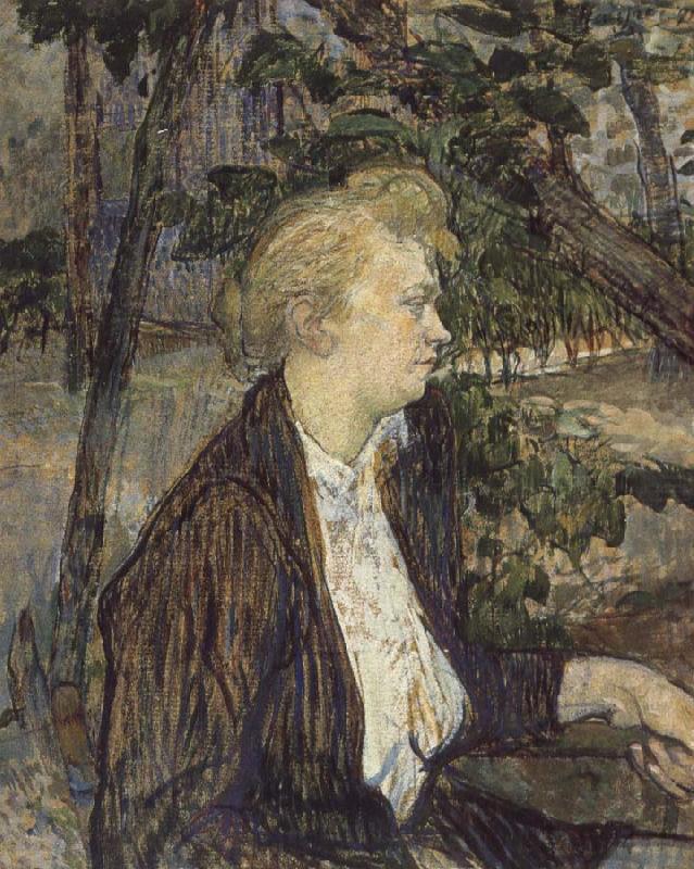 Woman Seated in a Garden, Henri de toulouse-lautrec